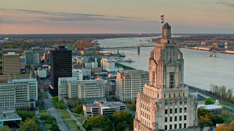 Beautiful view of Baton Rouge buildings